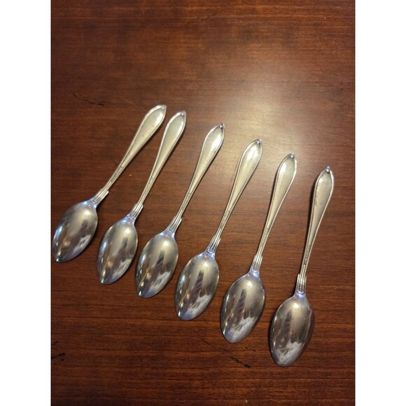 Gense ALP 45GR‎ GEN4 Five O'Clock Spoons  5 1/8" Silverplate Lot of 6 - Picture 10 of 16